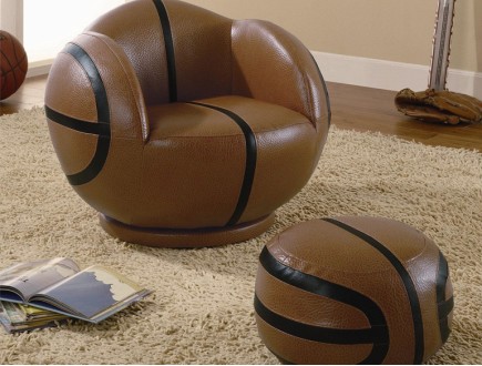 Kids Basketball Chair & Ottoman