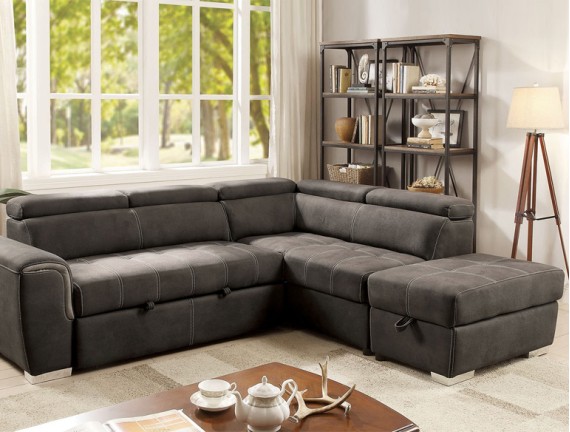 LORNA Sectional Bed  W/ Ottoman