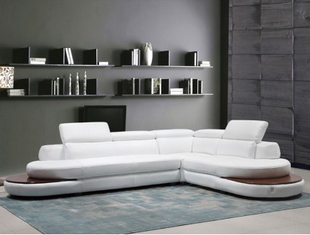 KILLIAN - Leather Sectional Sofa