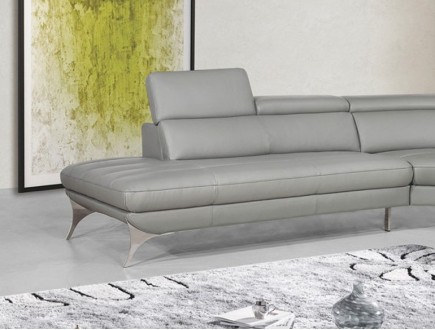 GRAPHITE - Leather Sectional Sofa