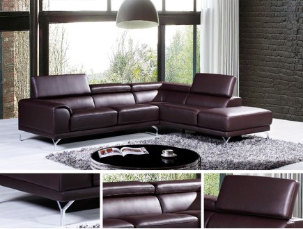 WISTERIA - Leather Sectional Sofa